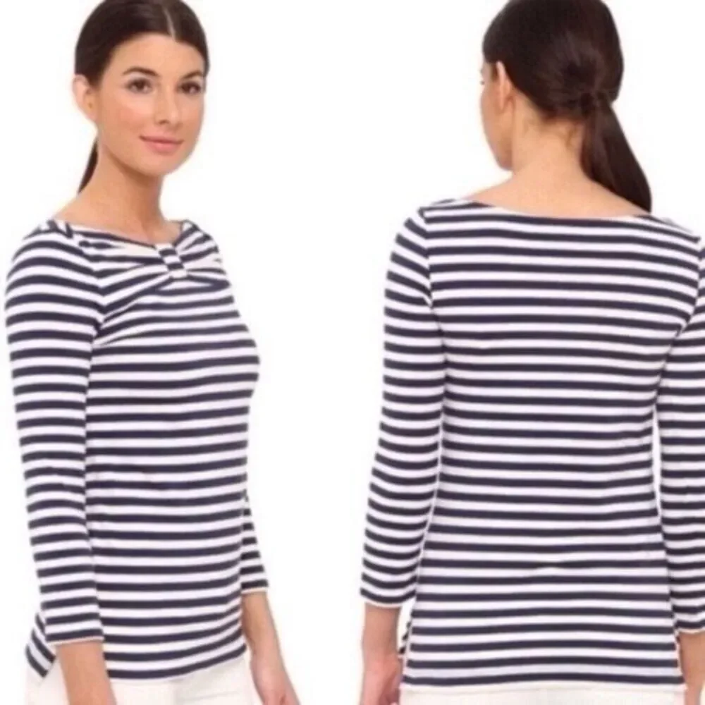 ✨Kate Spade Blue & White Striped Long Sleeve Wheaton Casual Sz Small Top✨